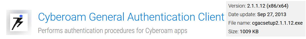 Cyberoam version 2.1