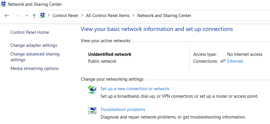 Ethernet Setting